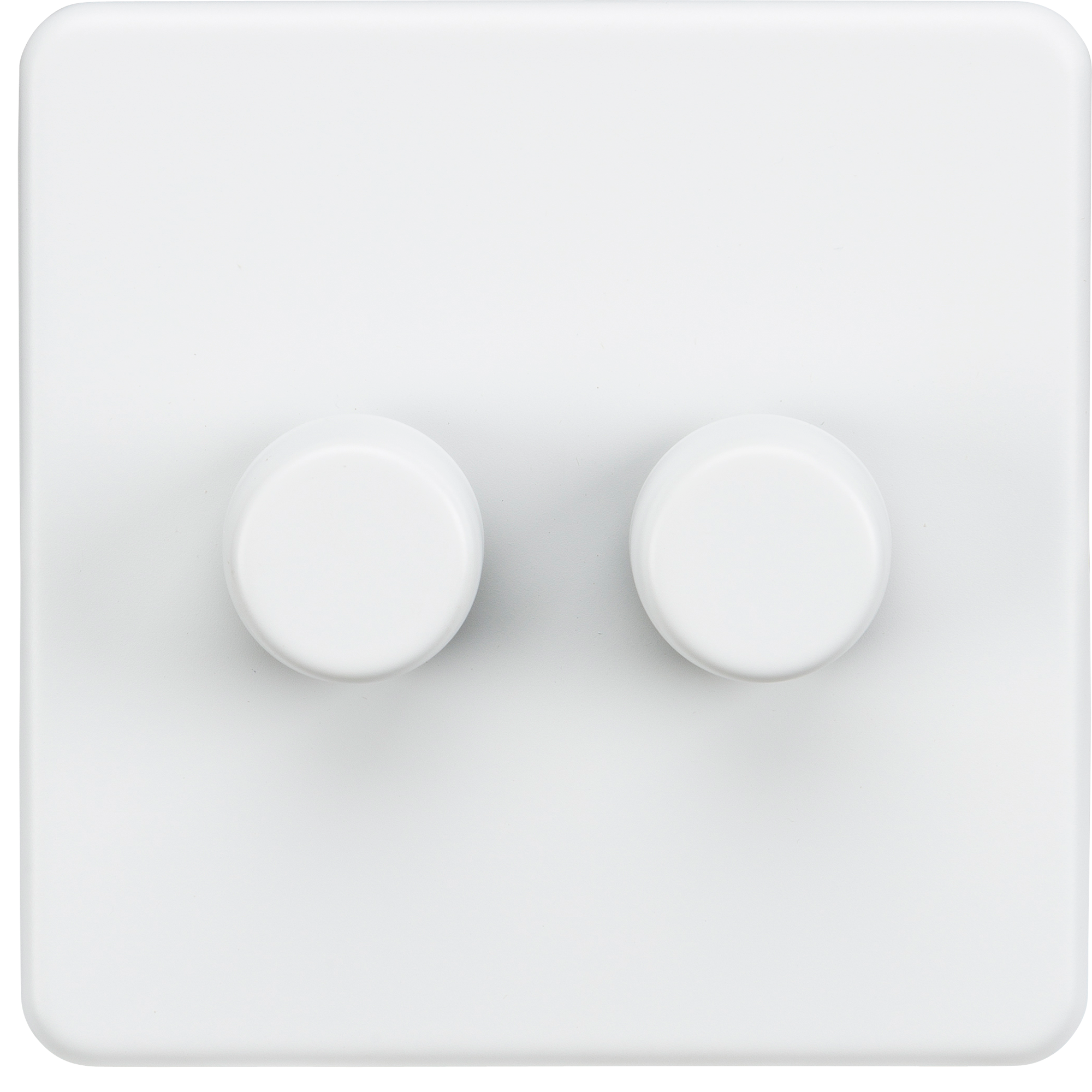 Screwless 2G 2-way 10-200W (5-150W LED) trailing edge dimmer - Matt White