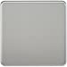 Screwless 1G Blanking Plate Brushed Chrome