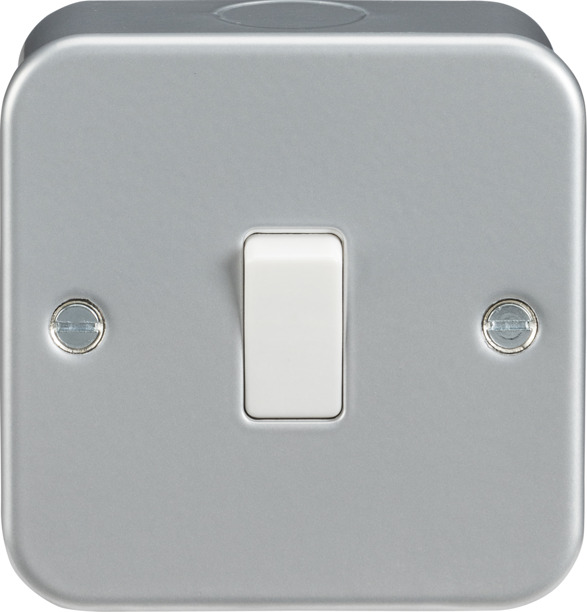 10A 1G 2 Way 230V Metal Clad Wall Switch Plate