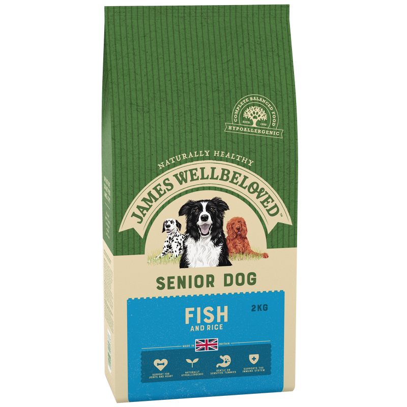 Complete Dry Senior Dog Food - Fish & Rice - 2KG