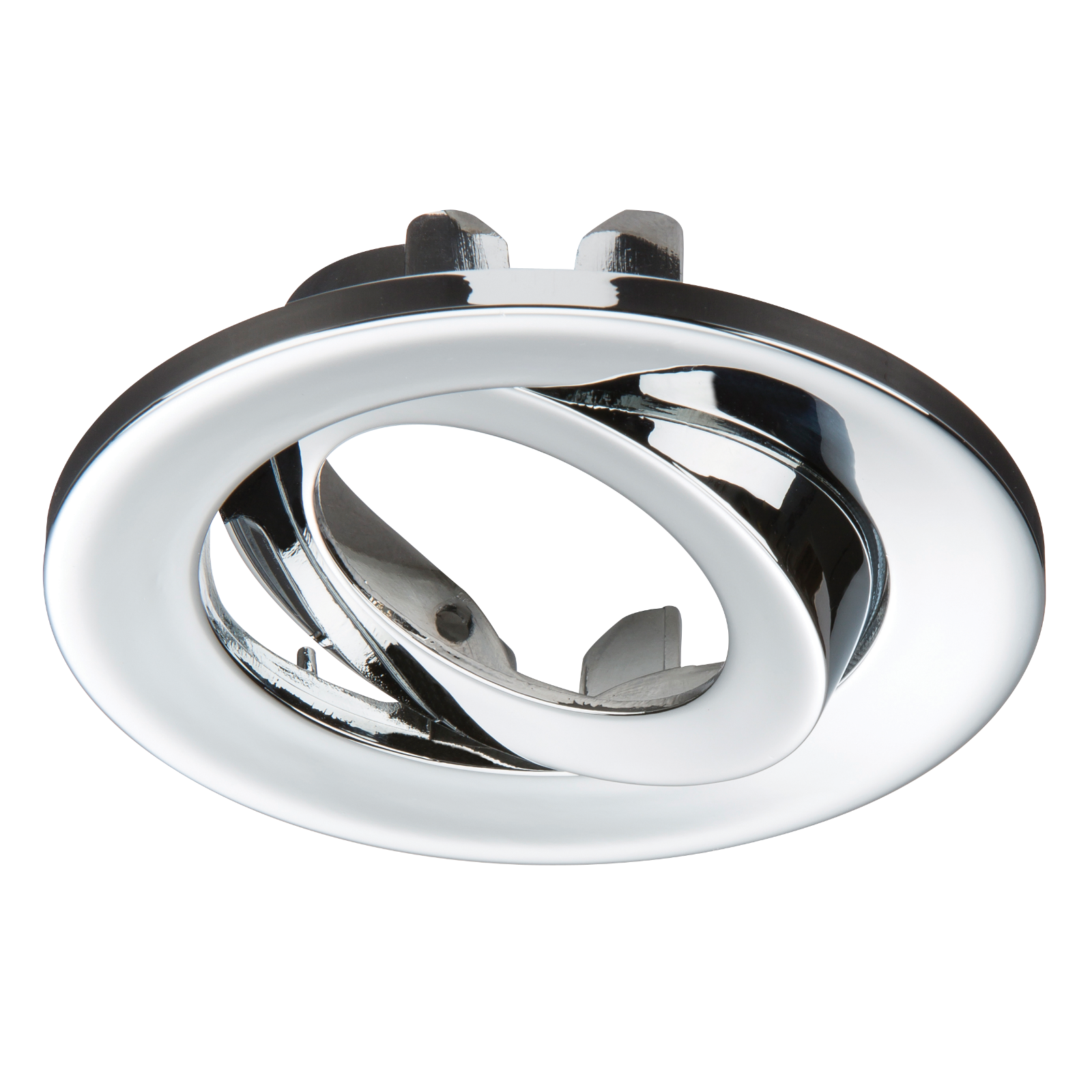 Traditional IP65 Round Fire Rated Bezels for Tilt ProKnight - Polished Chrome