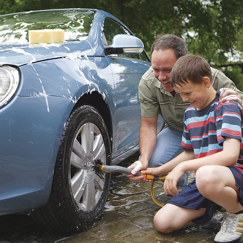 Hose Pipe Car Wash Brush Set With Shampoo Sticks - Twin Pack