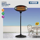 Outdoor Halogen Patio Heater-2000w, Stainless Steel