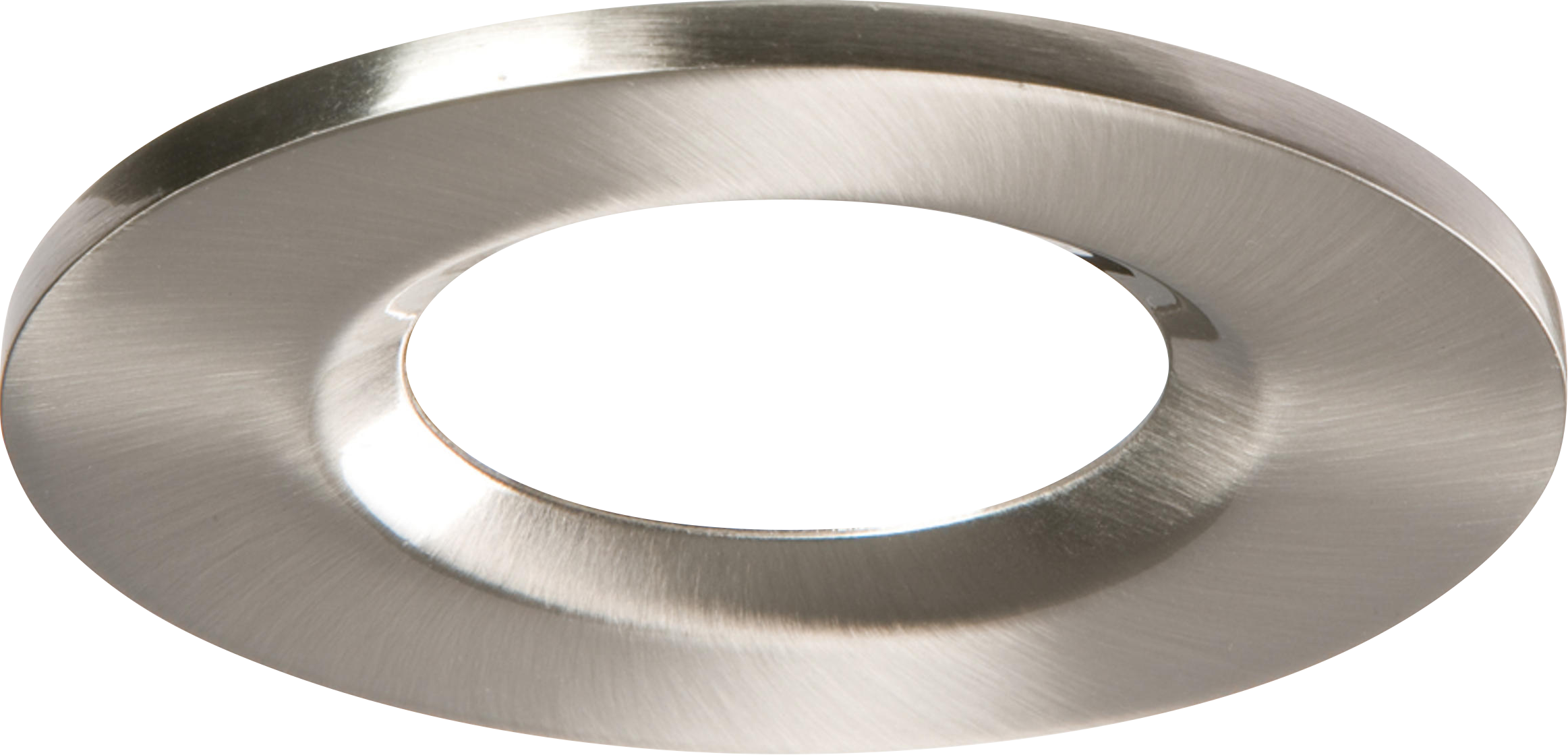 Traditional IP65 Round Fire Rated Bezels for FireKnight - Brushed Chrome