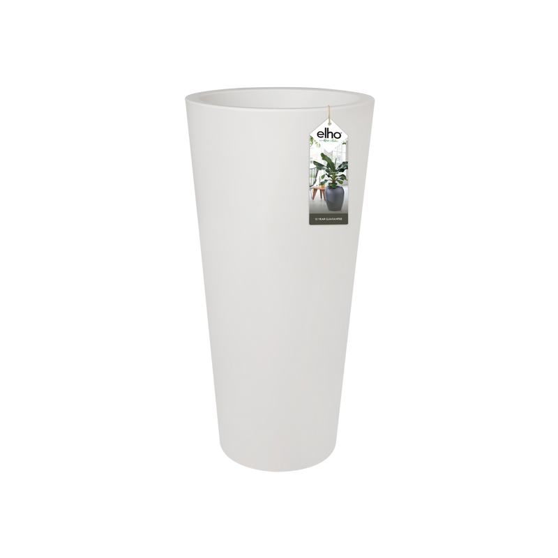 Elho Pure Straight Round High 40 - Flowerpot - White - Indooroutdoor! - Ø 38.50 x H 79.00 cm