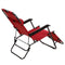 Folding Reclining Garden Lounger, Red