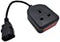Deluxe IEC C14 Male to 13A 1 Gang UK Mains Socket Adapter - 5m