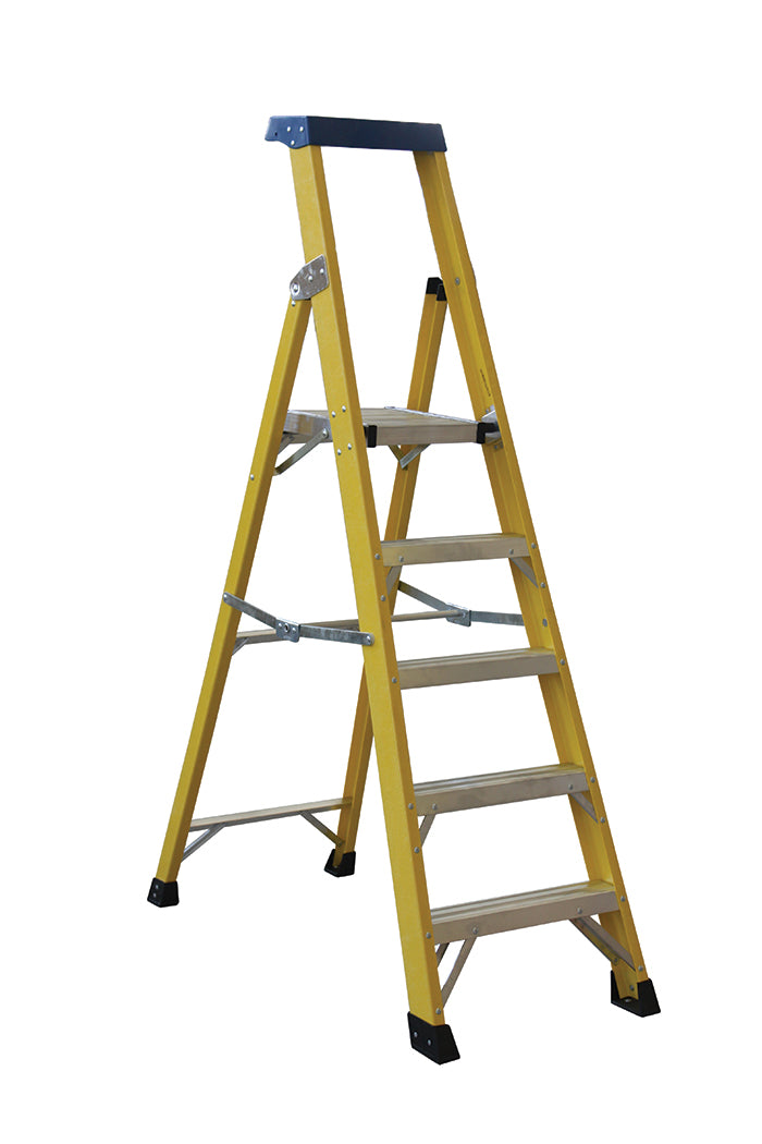 4 Step Plus Platform Fibre Glass Step Ladder