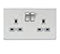 13A 2G Switched Socket, Dual USB (2.4A) with LED Charge Indicators - Matt White