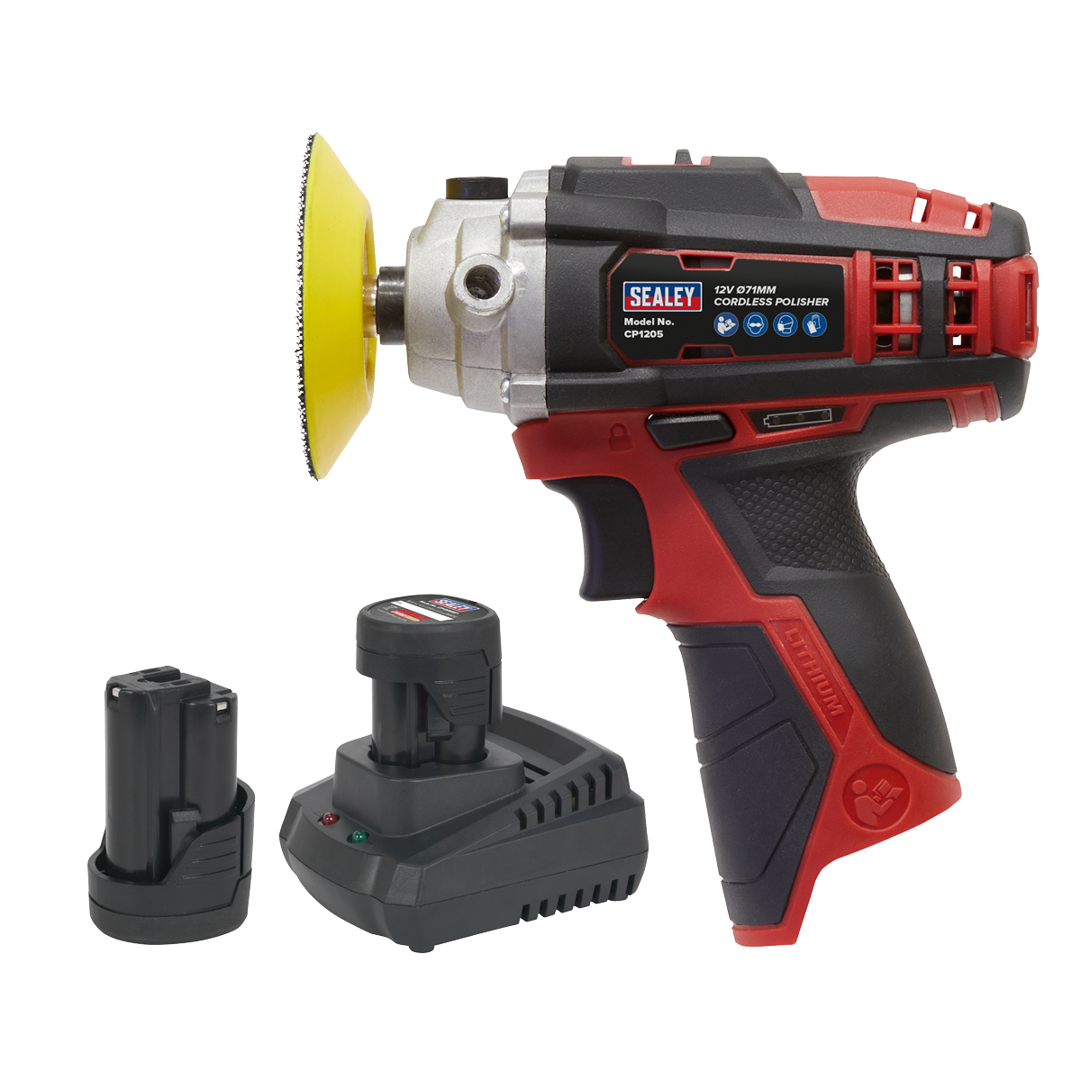12V Cordless Polisher Kit with 2 Batteries