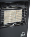 4200w Gas Heater Black on Wheels