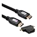 High Speed HDMI 3D 4K Cable With Adapter - 3 Meter