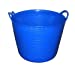 40 Litre Heavy Duty Flexi Flexible Garden Container Storage Bucket Tub - Sky Blue