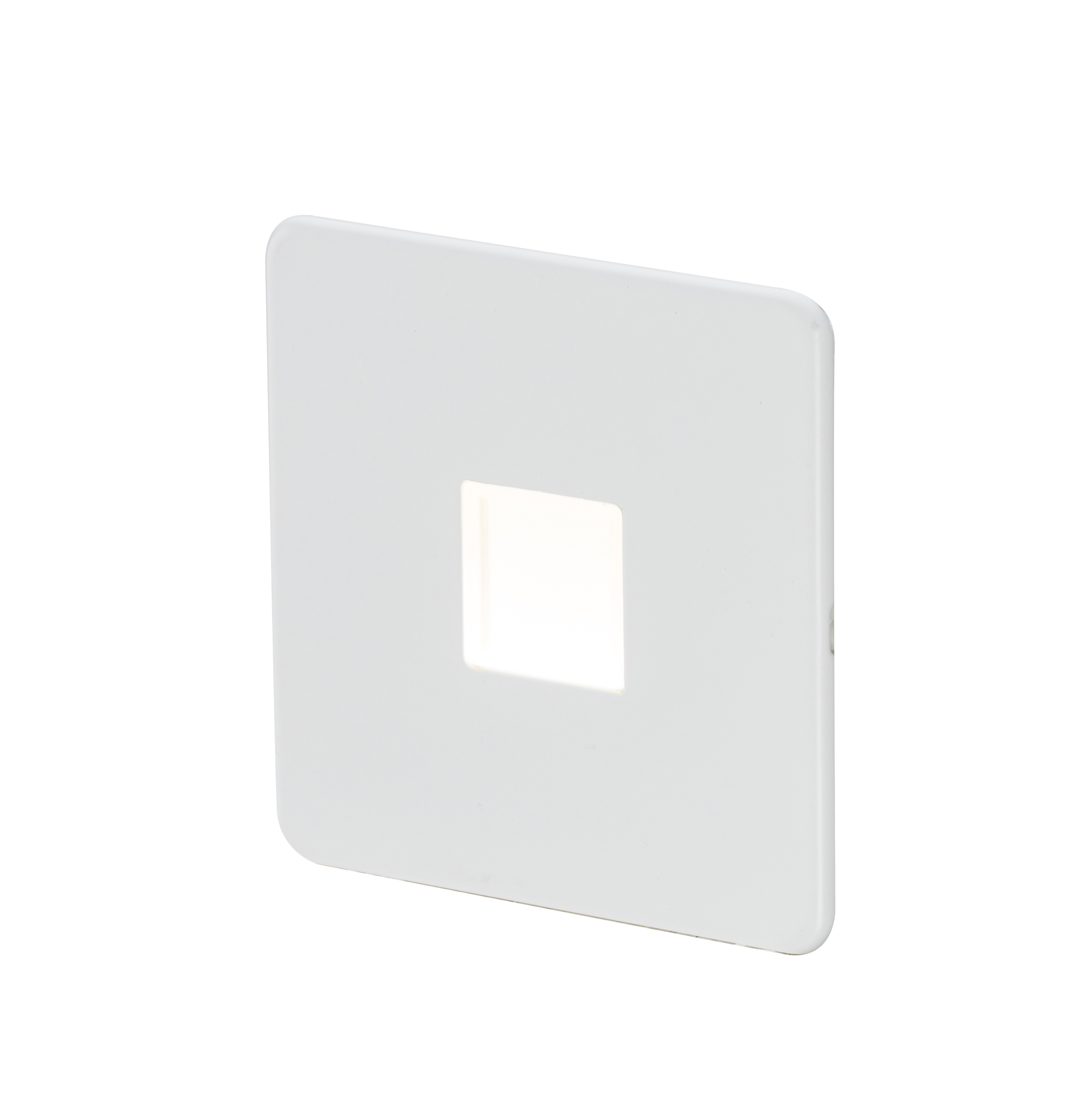 Screwless 230V LED Plinth Light - Matt White