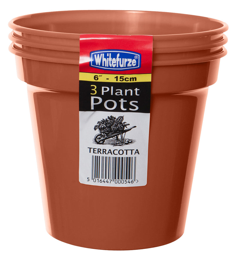 6" Terracotta Garden Pot - Set of 3 (2019)