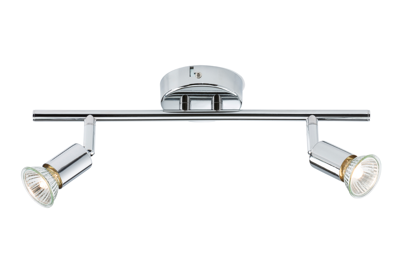Ceiling Light GU10 50 Watt 2 Spotlight Bar Chrome LED Compatible