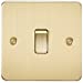 Flat Plate 20A 1G DP switch - brushed brass