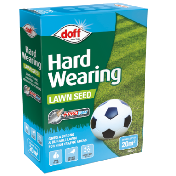 Doff Hardwearing Lawn Seed with ProCoat - 500g