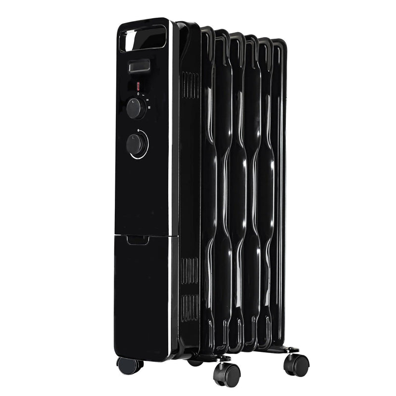 7 Fin - Wavy - Oil Filled Radiator - 1500w - Black