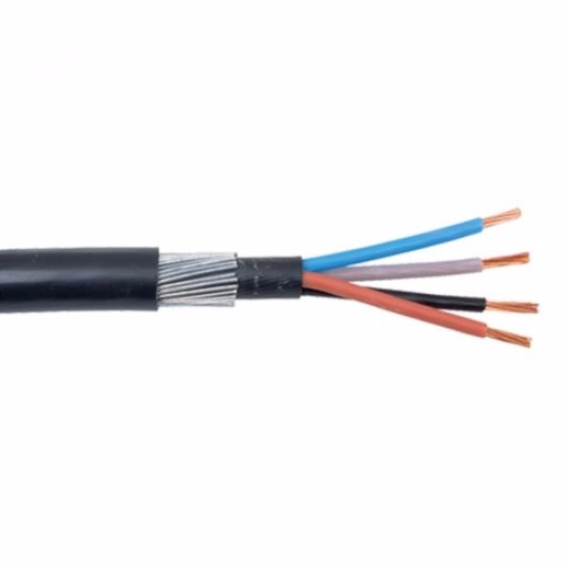 16mm 4 Core 94A Brown Black Grey Blue 6944X Steel Wire Armoured SWA Outdoor Mains Power Cable - 1m
