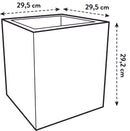 Vivo Next 30cm Square Plastic Indoor & Outdoor Planter - Living Concrete