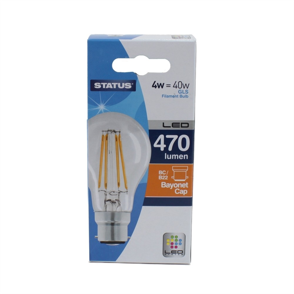 4W BC GLS LED Filament Bulb