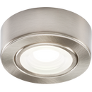 Brushed Chrome Round LED Under Cabinet Fitting- Cool White