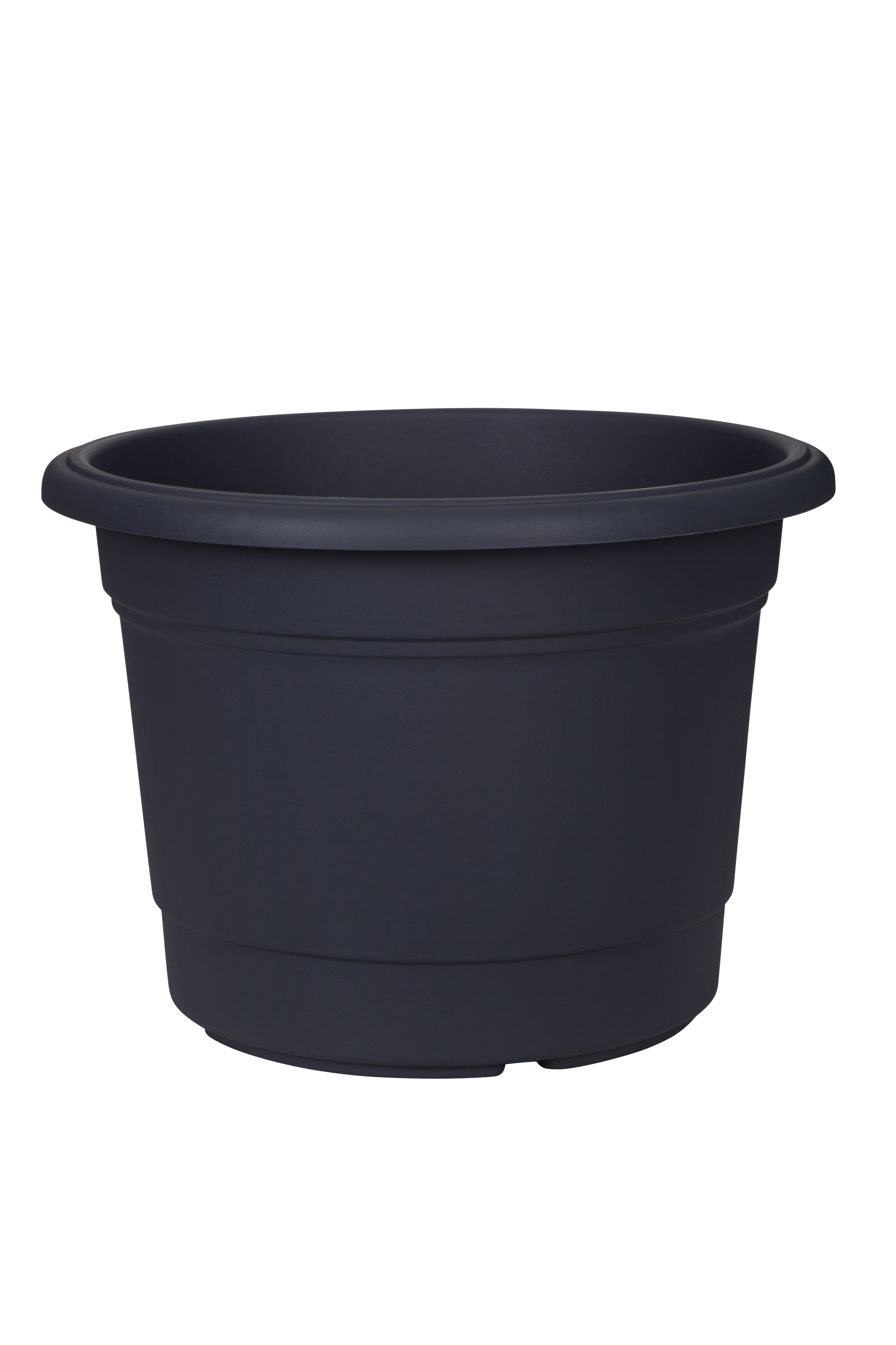 50cm Milano Round Planter - Gun Metal Grey