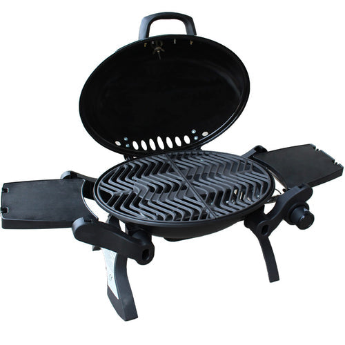 Portable Table Top Gas BBQ With Cast Iron Grill Barbecue Plate