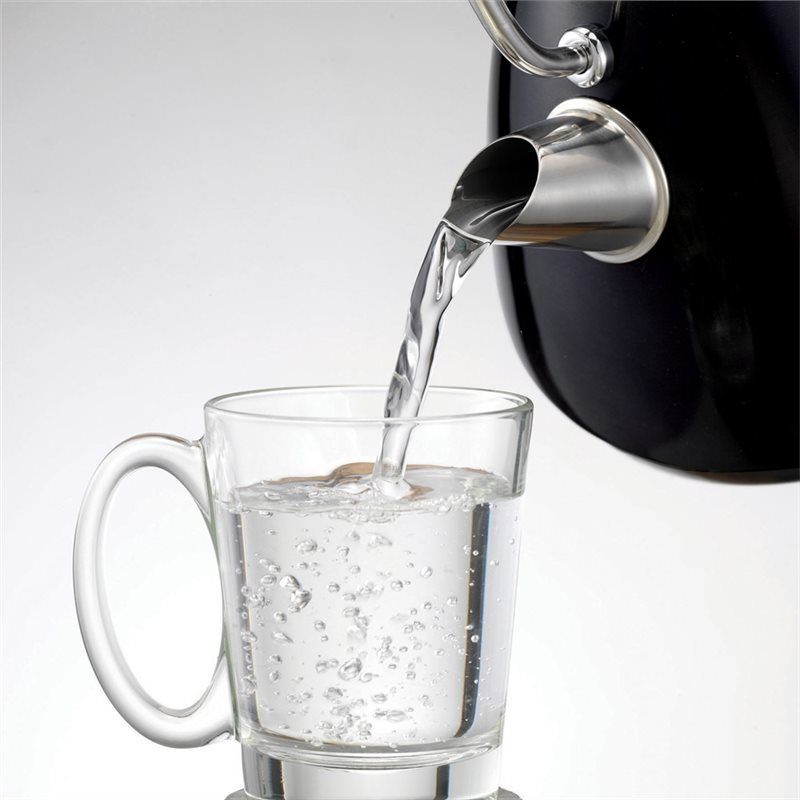 Accents 1.5 Litre Pyramid Kettle, Metallic Black