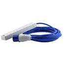 16A Blue Male - 4 Gang Hook Up Cable - 1m