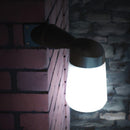 Outdoor Corner Wall Light Aluminium Body & CFL Lamp - Black