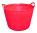 40 Litre Heavy Duty Flexi Flexible Garden Container Storage Bucket Tub - Red