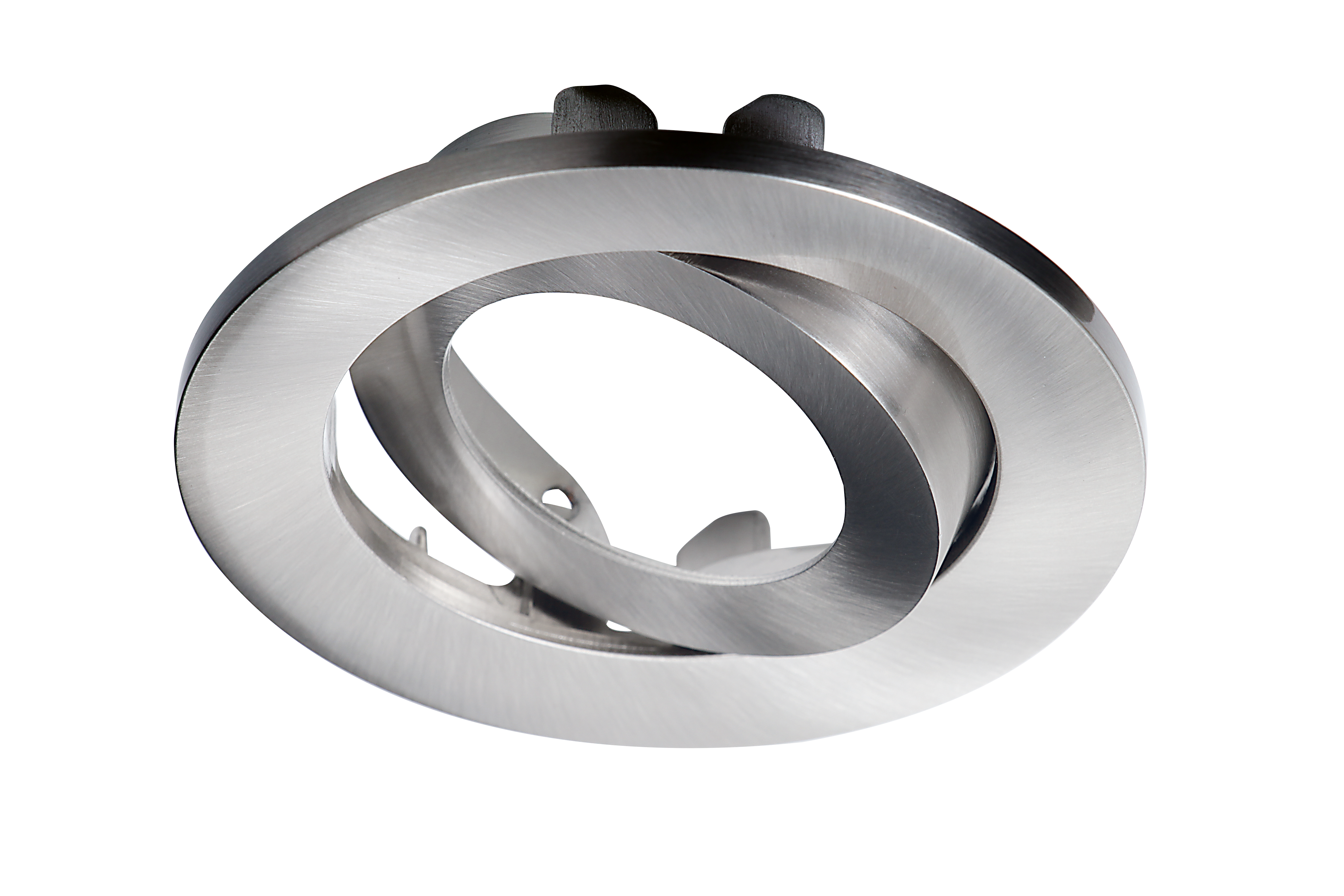 Traditional IP65 Round Fire Rated Bezels for Tilt ProKnight - Brushed Chrome