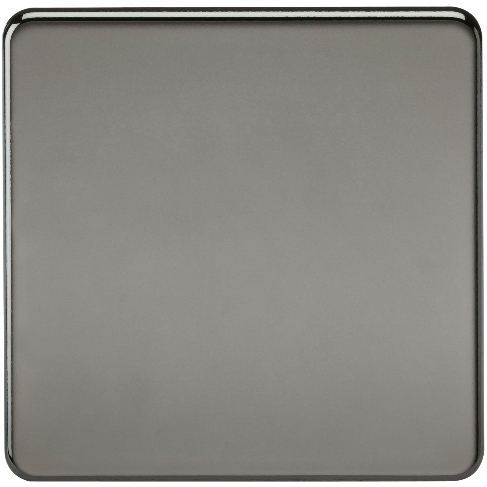 Screwless 1G Blanking Plate Black Nickel