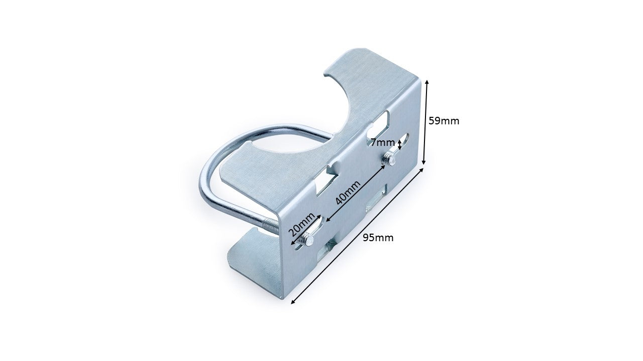 Pole Single or Twin Flood Light Mount Bracket With U-Bolt