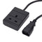 Economy IEC C14 Male to 13A 1 Gang UK Mains Socket Adapter - 1m