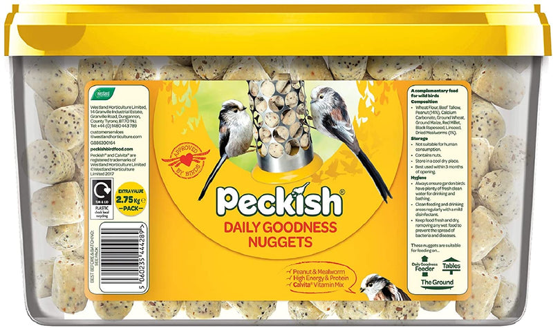 Peckish Daily Goodness Suet Nuggets for Wild Birds, 2.75 kg