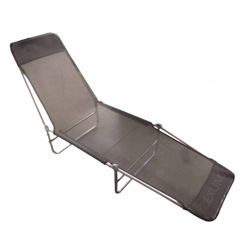 Portable Lounger Chair Black Textoline