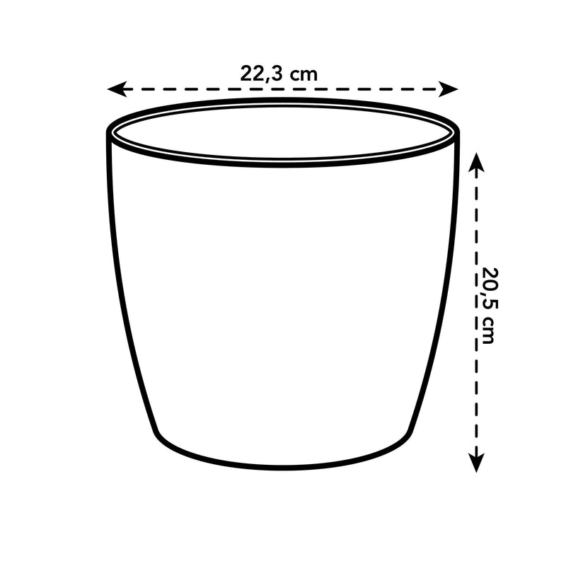 Brussels Round 22cm Pot - White