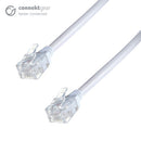 High Speed White RJ11 to RJ11 ADSL Telephone Broadband Modem Computer Cable - 20m