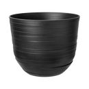 Fuente Rings 30cm Round Plastic Indoor & Outdoor Plant Pot - Onyx Black