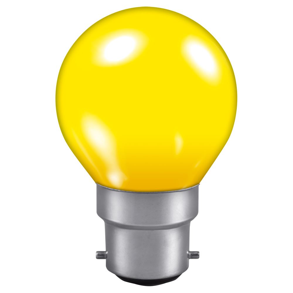 Crompton Colourglazed Round 15W Yellow BC-B22d