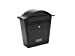 Classic Styled Post Steel Letter Box With Name Plate - Black