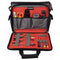 Black & Red Soft Technicians Electricians Tool Case Plus Storage Bag with Hard Waterproof Base