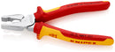 Knipex 02 06 200 High Leverage Combination Pliers insulated with multi-component grips, VDE-tested chrome-plated 200 mm