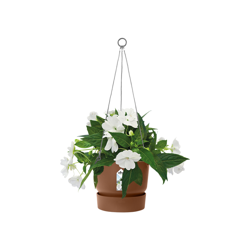 Elho Greenville Hanging Basket 24 - Flowerpot - Ginger Brown - Balconyoutdoor! - Ø 23.50 x H 20.50 cm