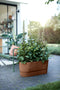 Elho Greenville Terrace Trough 80 Wheels - Planter - Ginger Brown - Outdoor! - L 35.00 x W 78.00 x H 33.50 cm