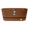 Elho Greenville Terrace Trough 80 Wheels - Planter - Ginger Brown - Outdoor! - L 35.00 x W 78.00 x H 33.50 cm