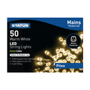 Status 50 LED Indoor/Outdoor Mains String Lights - Warm White